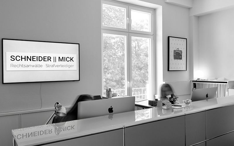 Rechtsanwalt, Berlin, Strafrecht, Strafverteidigung, Kanzlei, Wirtschaftsstrafrecht, Anwalt, Dr. Frédéric Schneider, Dr. Benedikt Mick, Kontakt, Telefon, Strafrecht Berlin, Anwalt Strafrecht Berlin, Strafrecht Anwalt Berlin